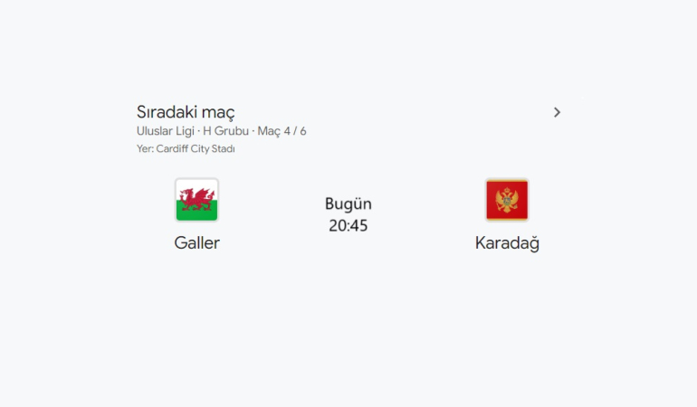 karadağ galler maçı