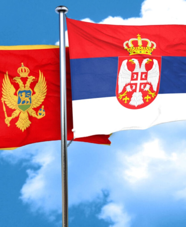 karadağ-sırbistan bayrak