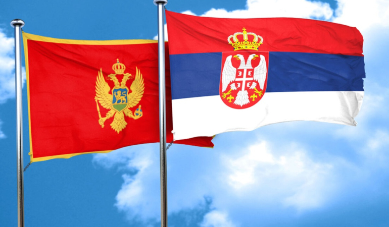 karadağ-sırbistan bayrak