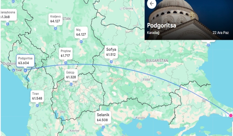 en ucuz karadağ bileti