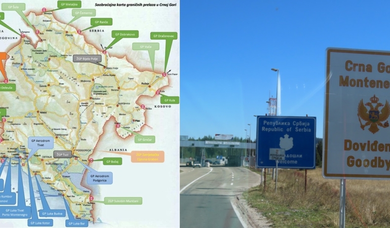 karadağ sınır kapıları