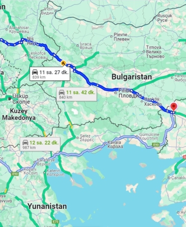 karadağ türkiye araçla nasıl gidilir