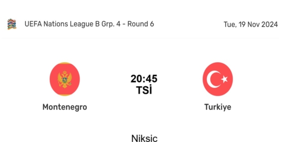 karadağ türkiye maçı