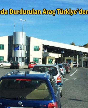 ulcinj sınırında çalıntı türk aracı