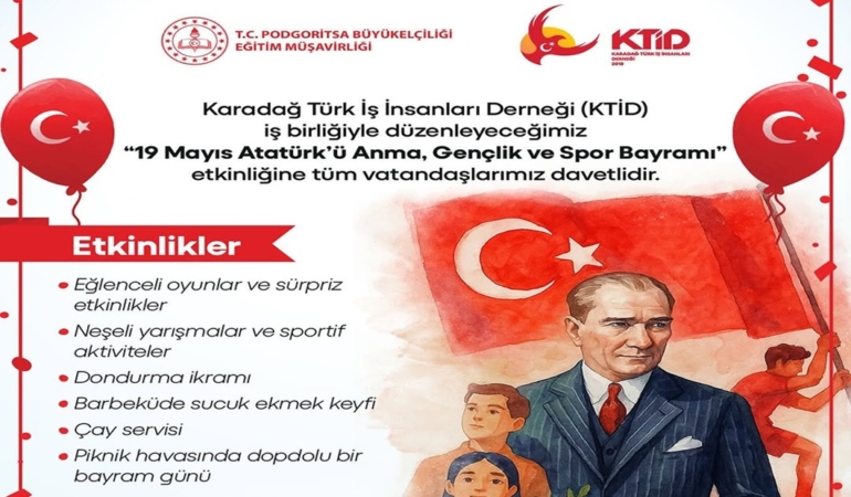 montenegro 19 mayıs etkinliği